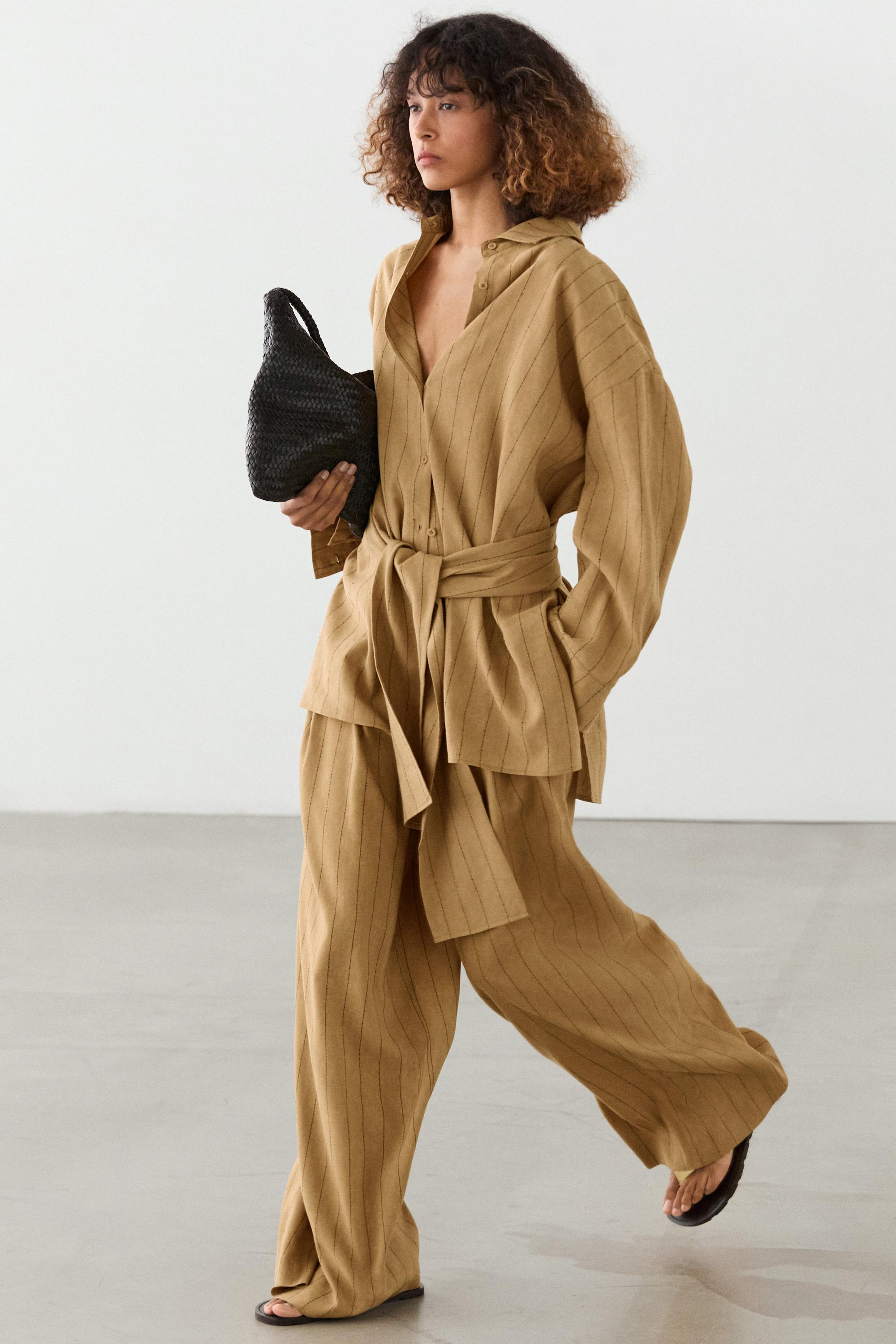 Pantalon wide leg à pinces